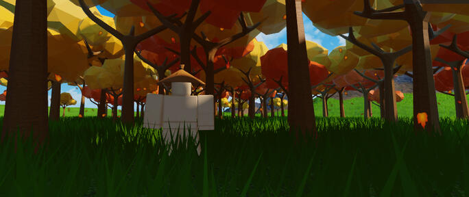 Lowpoly forest fall