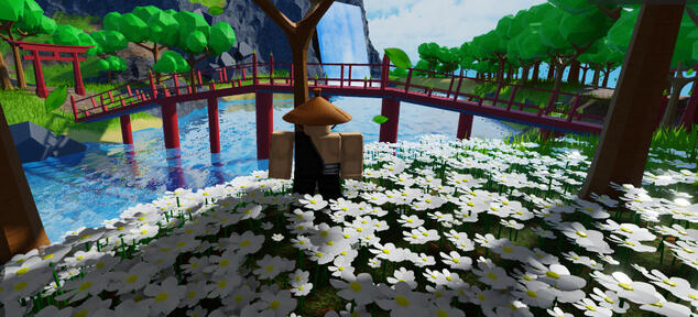 Lowpoly spring forest